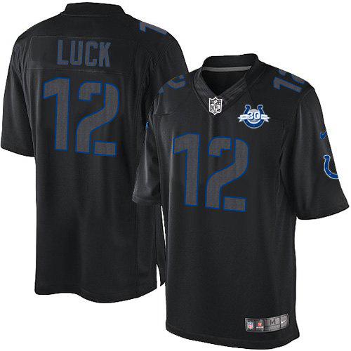 Nike Indianapolis Colts #12 Andrew Luck Impact Limited 30th Seasons Patch NFL Jerseys Cheap