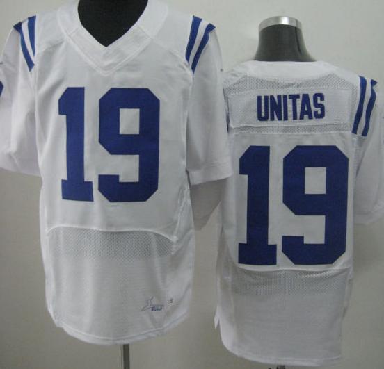Nike Indianapolis Colts 19 Johnny Unitas White Elite NFL Jerseys Cheap