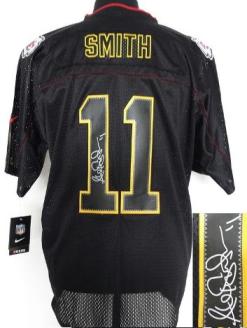 Nike Kansas City Chiefs 11 Alex Smith Elite Light Out Black Signed NFL Jerseys Cheap