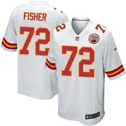 Nike Kansas City Chiefs 72 Eric Fisher White Limited NFL Jerseys Cheap