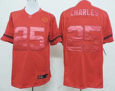 Nike Kansas City Chiefs 25 Jamaal Charles Red Drenched Limited NFL Jersey Cheap
