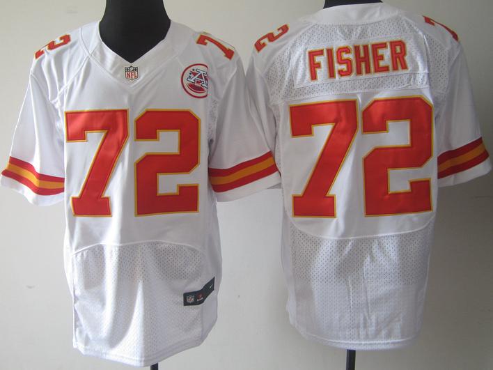 Nike Kansas City Chiefs 72 Eric Fisher White Elite NFL Jerseys Cheap