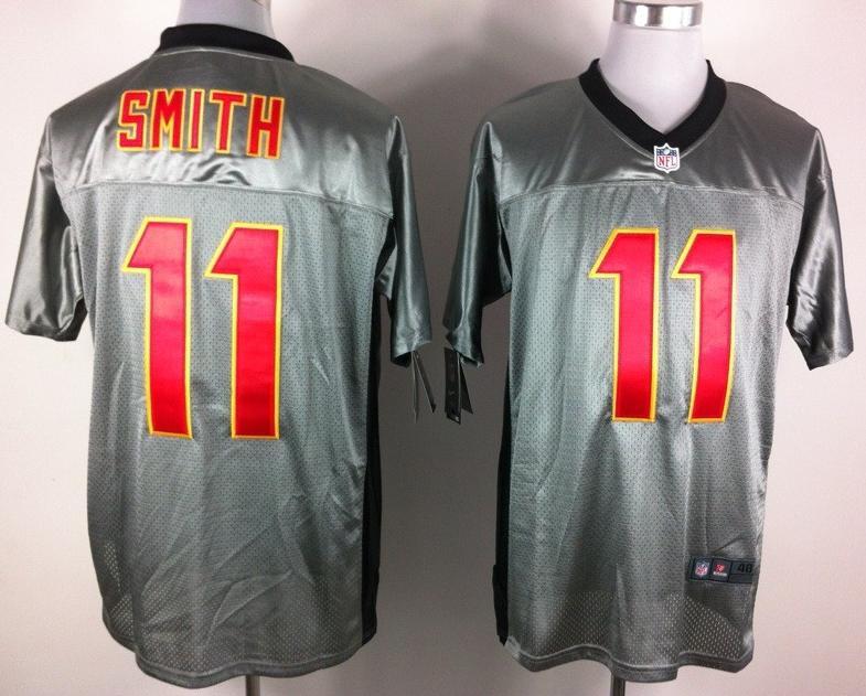 Nike Kansas City Chiefs #11 Alex Smith Grey Shadow NFL Jerseys Cheap