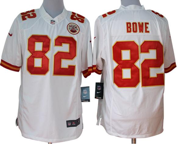 Nike Kansas City Chiefs 82# Dwayne Bowe White Game LIMITED NFL Jerseys Cheap