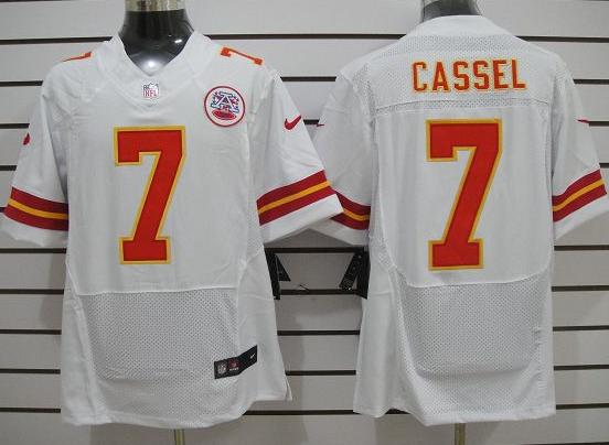 Nike Kansas City Chiefs 7# Matt Cassel White Elite Nike NFL Jerseys Cheap
