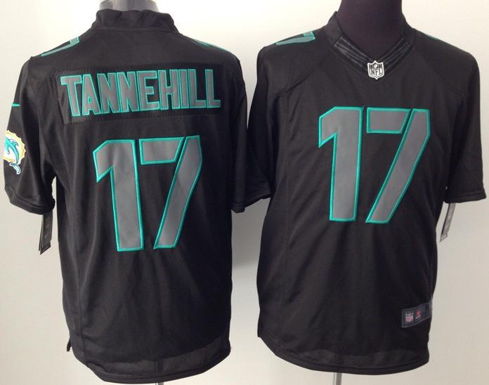 Nike Miami Dolphins 17 Ryan Tannehill Black Impact LIMITED NFL Jerseys Cheap