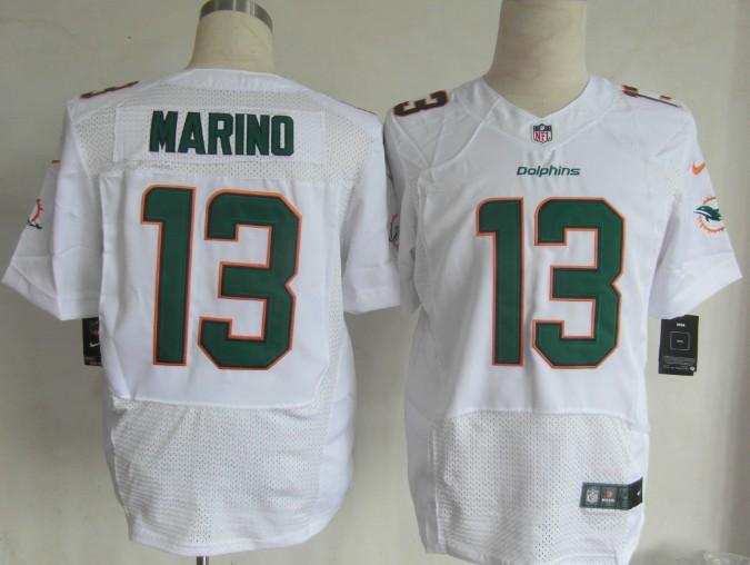 Nike Miami Dolphins 13 Dan Marino White Elite NFL Jerseys Cheap