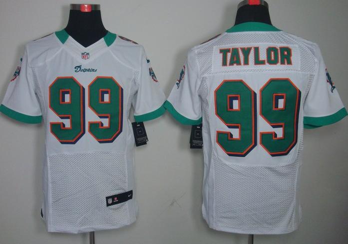 Nike Miami Dolphins 99 Taylor White Elite NFL Jerseys Cheap