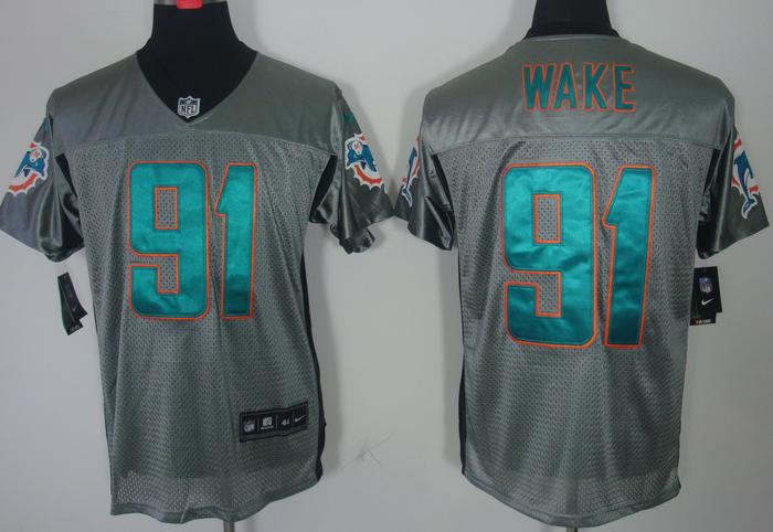 Nike Miami Dolphins 91 Cameron Wake Grey Shadow NFL Jerseys Cheap