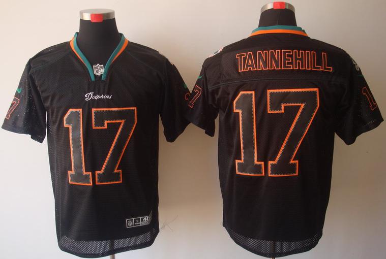 Nike Miami Dolphins 17# Ryan Tannehill Lights Out Black Elite NFL Jerseys Cheap