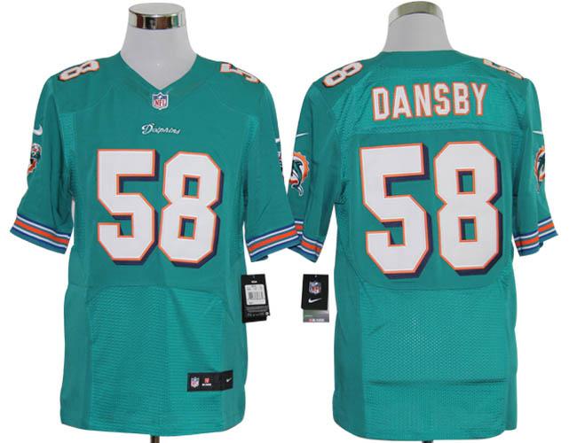 Nike Miami Dolphins 58 Karlos Dansby Green Elite Nike NFL Jersey Cheap