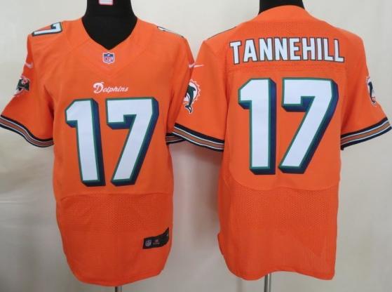 Nike Miami Dolphins 17# Ryan Tannehill Orange Elite Nike NFL Jerseys Cheap