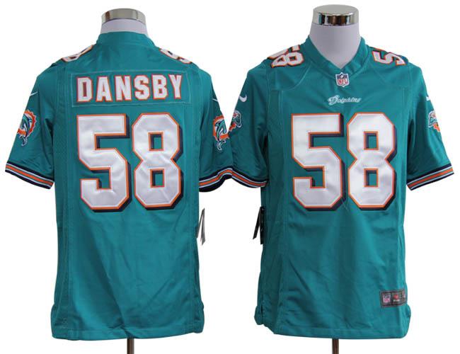 Nike Miami Dolphins 58 Karlos Dansby Green Game Nike NFL Jersey Cheap