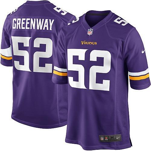 Nike Minnesota Vikings 52 Chad Greenway Purple Game NFL Jerseys 2013 New Style Cheap