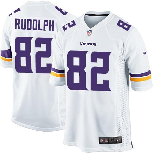 Nike Minnesota Vikings 82 Kyle Rudolph White Game NFL Jerseys 2013 New Style Cheap