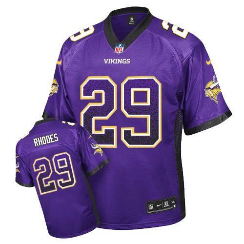 Nike Minnesota Vikings 29 Xavier Rhodes Purple Drift Fashion Elite NFL Jerseys Cheap