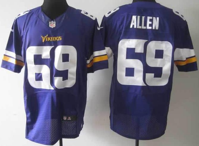 Nike Minnesota Vikings 69 Jared Allen Purple Elite NFL Football Jerseys 2013 New Style Cheap