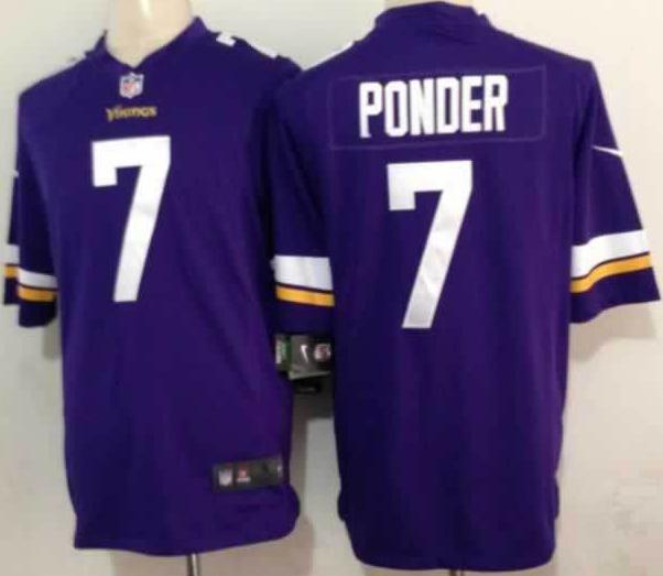Nike Minnesota Vikings 7 Christian Ponder Purple Game NFL Jerseys 2013 New Style Cheap