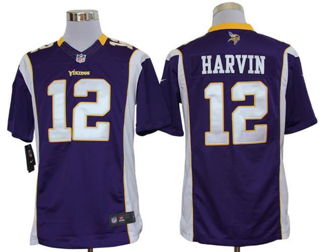 Nike Minnesota Vikings 12# Percy Harvin Purple Game LIMITED NFL Jerseys Cheap