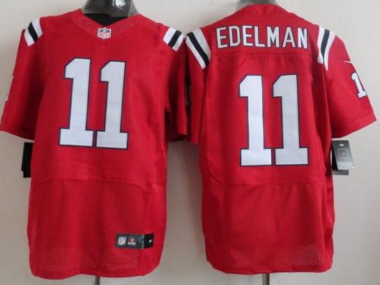 Nike New England Patriots 11 Julian Edelman Red Elite NFL Jerseys Cheap