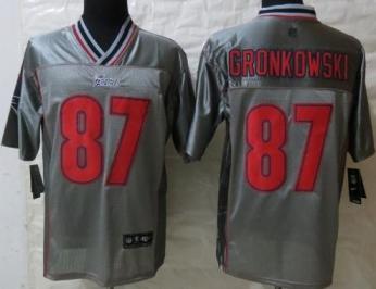 Nike New England Patriots 87 Rob Gronkowski Elite Grey Vapor NFL Jersey Cheap