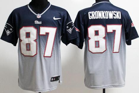 Nike New England Patriots 87 Rob Gronkowski Blue White Elite Drift Fashion II NFL Jerseys Cheap