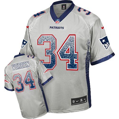 Nike New England Patriots 34 Shane Vereen Grey Drift Fashion Elite NFL Jerseys Cheap