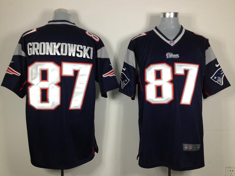 Nike New England Patriots 87 Rob Gronkowski Blue Nike NFL Jerseys Cheap