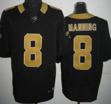 Nike New Orleans Saints 8 Archie Manning Black Elite NFL Jerseys Cheap