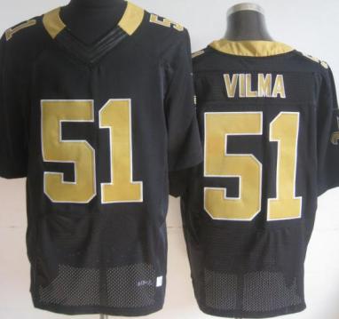 Nike New Orleans Saints 51 Jonathan Vilma Black Elite NFL Jerseys Cheap