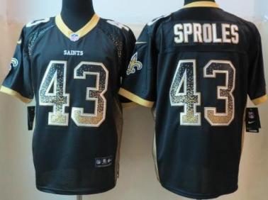 Nike New Orleans Saints 43 Darren Sproles Black Drift Fashion Elite NFL Jerseys Cheap