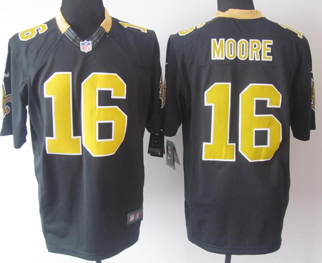 Nike New Orleans Saints 16 Lance Moore Black Game LIMITED NFL Jerseys Cheap