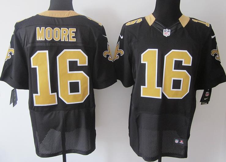 Nike New Orleans Saints 16 Lance Moore Black Elite Nike NFL Jersey Cheap