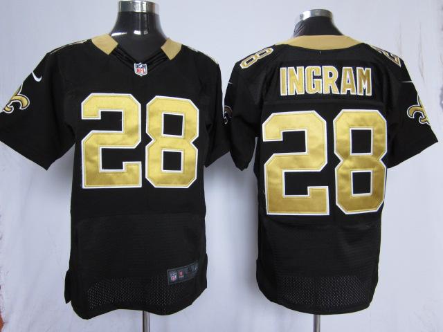 Nike New Orleans Saints 28 Mark Ingram Black Elite Nike NFL Jerseys Cheap