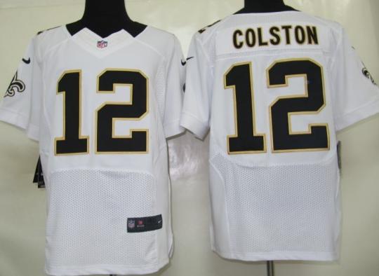 Nike New Orleans Saints #12 Marques Colston White Elite Nike NFL Jerseys Cheap