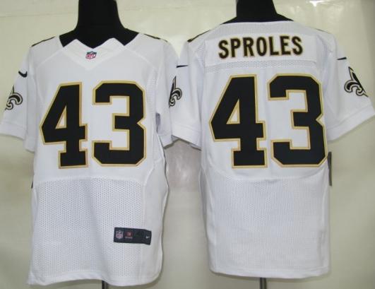 Nike New Orleans Saints 43 Darren Sproles White Elite Nike NFL Jerseys Cheap