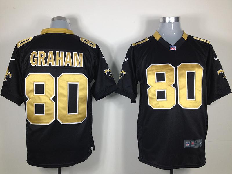 Nike New Orleans Saints #80 Jimmy Graham Black Nike NFL Jerseys Cheap