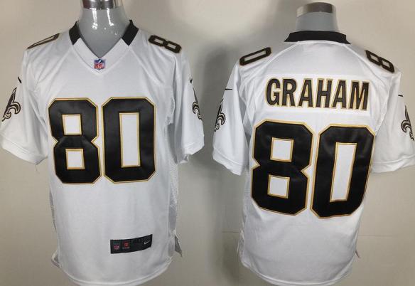 Nike New Orleans Saints #80 Jimmy Graham White Nike NFL Jerseys Cheap
