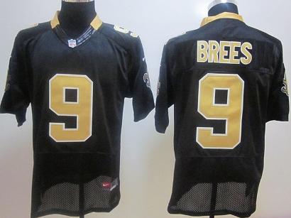 Nike New Orleans Saints #9 Drew Brees Black Nike NFL Jerseys Cheap