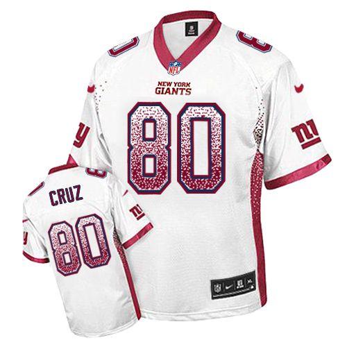 Nike New York Giants 80 Victor Cruz White Drift Fashion Elite NFL Jerseys Cheap