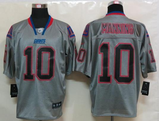 Nike New York Giants 10# Eli Manning Lights Out Grey Elite Jerseys Cheap