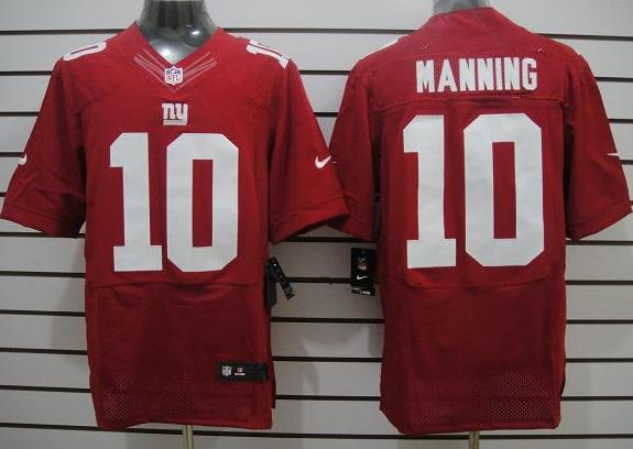 Nike New York Giants 10 Eli Manning Red Elite NFL Jerseys Cheap
