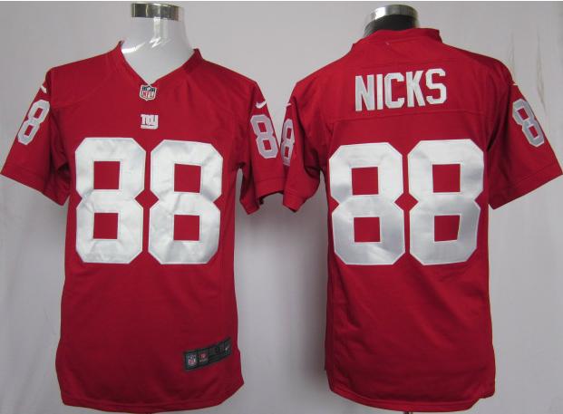 Nike New York Giants 88# Hakeem Nicks Red Game NFL Jerseys Cheap