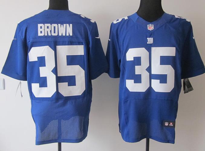 Nike New York Giants #35 Andre Brown Blue Elite NFL Jersey Cheap