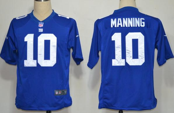 Nike New York Giants 10 Eli Manning Blue Game Nike NFL Jerseys Cheap