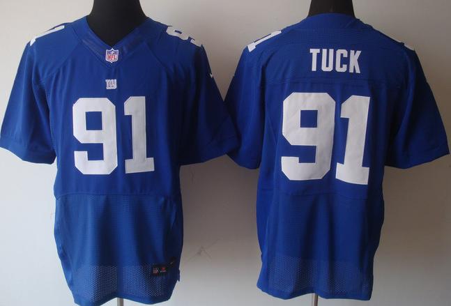 Nike New York Giants 91# Justin Tuck Blue Elite Nike NFL Jerseys Cheap