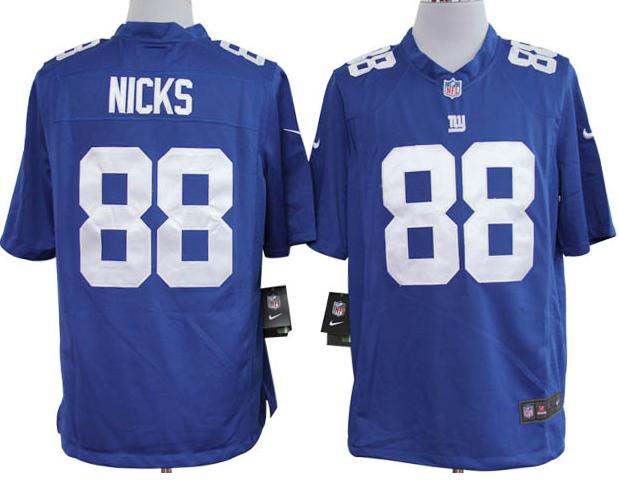 Nike New York Giants 88# Hakeem Nicks Blue Game Nike NFL Jerseys Cheap