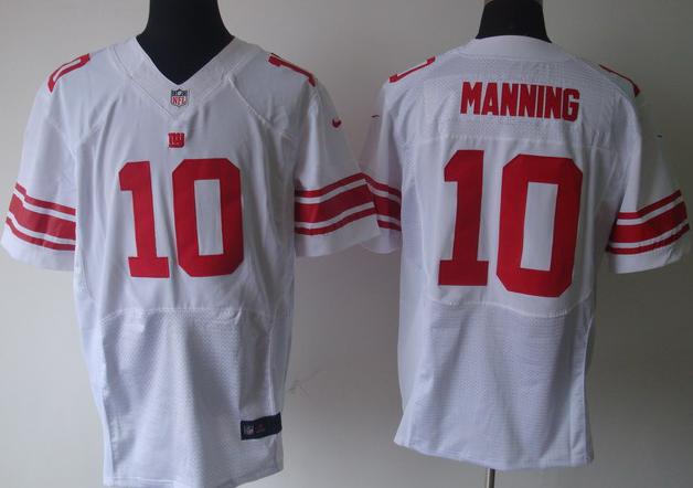 Nike New York Giants 10# Eli Manning White Elite Nike NFL Jerseys Cheap