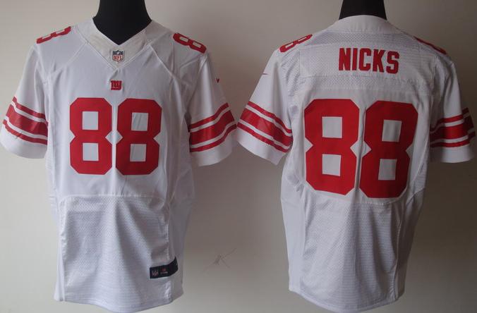 Nike New York Giants 88# Hakeem Nicks White Elite Nike NFL Jerseys Cheap