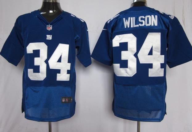 Nike New York Giants #34 David Wilson Blue Nike NFL Jerseys Cheap